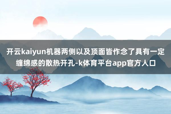 开云kaiyun机器两侧以及顶面皆作念了具有一定缠绵感的散热开孔-k体育平台app官方人口