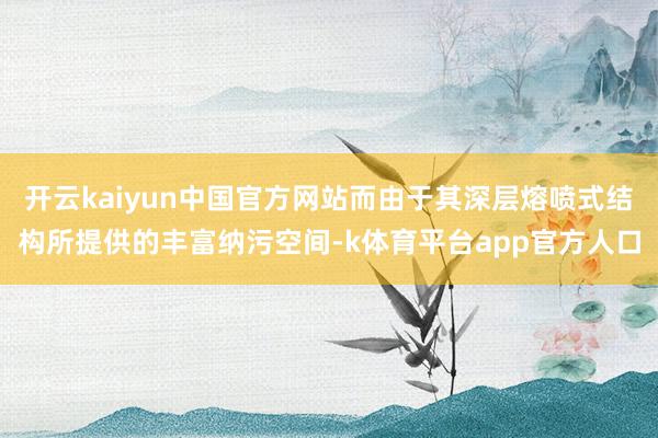 开云kaiyun中国官方网站而由于其深层熔喷式结构所提供的丰富纳污空间-k体育平台app官方人口