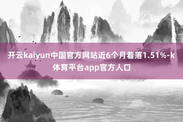 开云kaiyun中国官方网站近6个月着落1.51%-k体育平台app官方人口